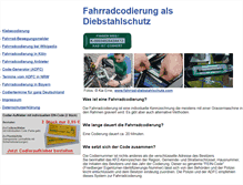 Tablet Screenshot of fahrradcodierung.com